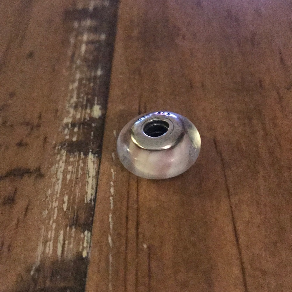 Pink/white pandora charm